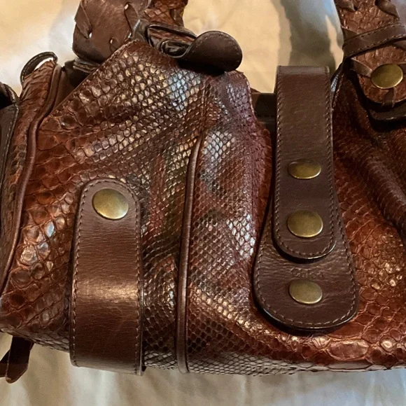 Brown Chloe Python bag - Picture 2 of 9